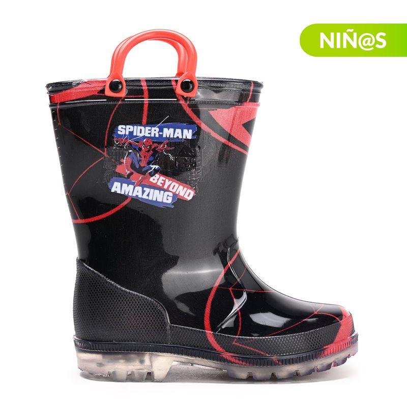 MARVEL - Botas de lluvia con luces L Rain I SP Spider-Man Marvel Niño Negro 