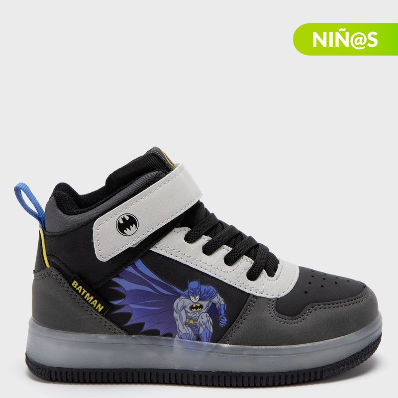 WARNER BROS - Tenis con luces L Tall I Bt Batman Warner Niño con Velcro color Negro