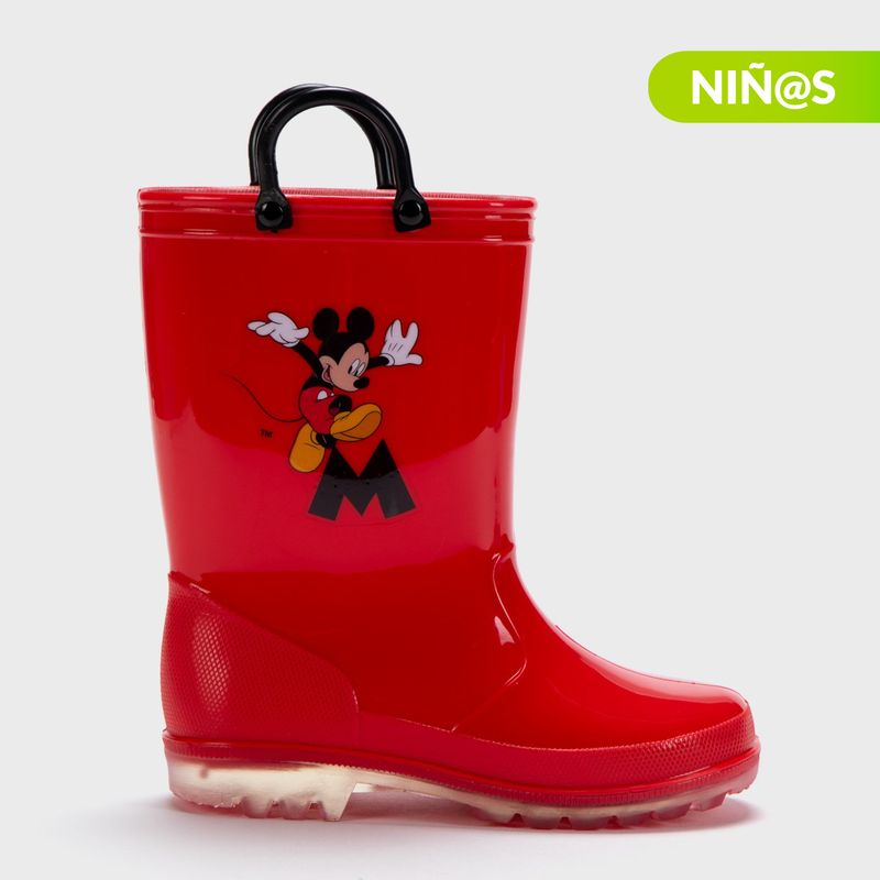 DISNEY - Botas de lluvia con luces L Rain K MK Mickey Mouse Disney Niño 
