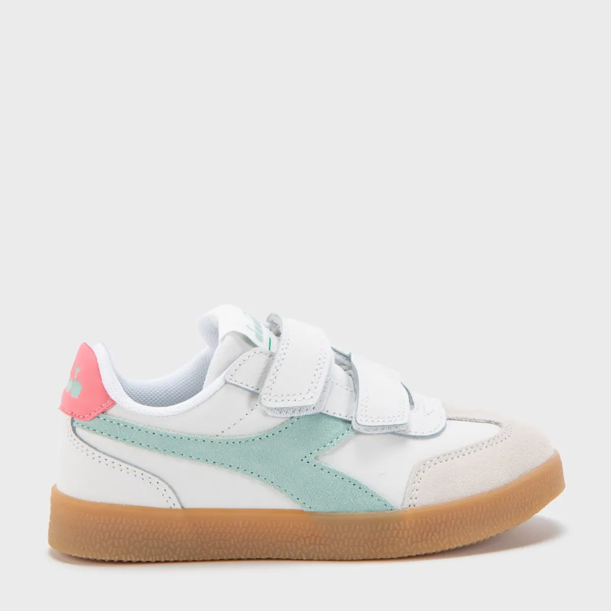 DIADORA - Tenis moda Diadora Bamtelo K Niña con Velcro Blancos Horma Justa 