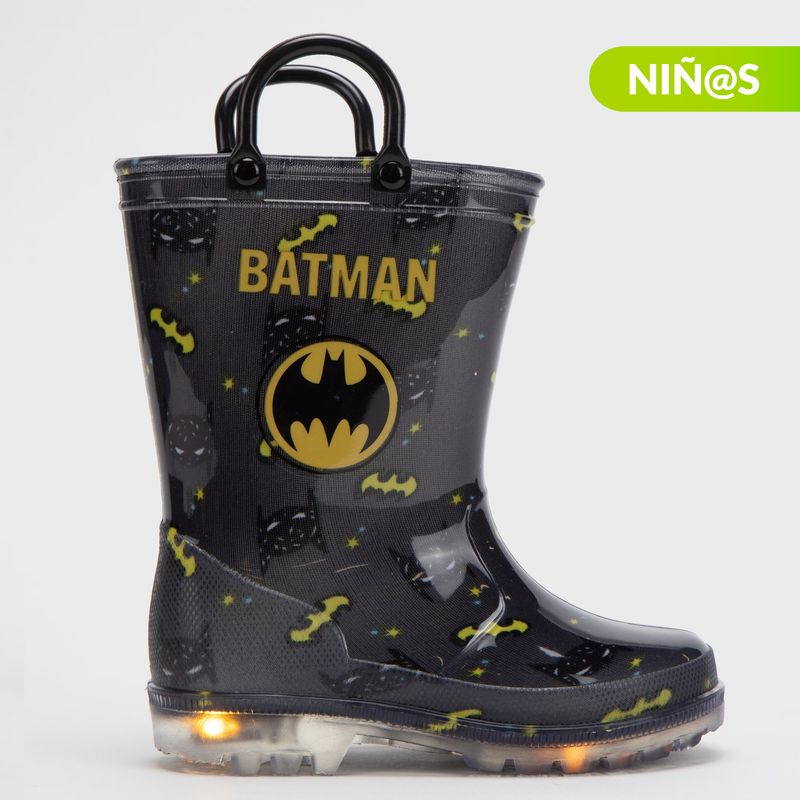 WARNER BROS - Botas de agua con luces L Rain I BT Batman Warner Niño Negras   