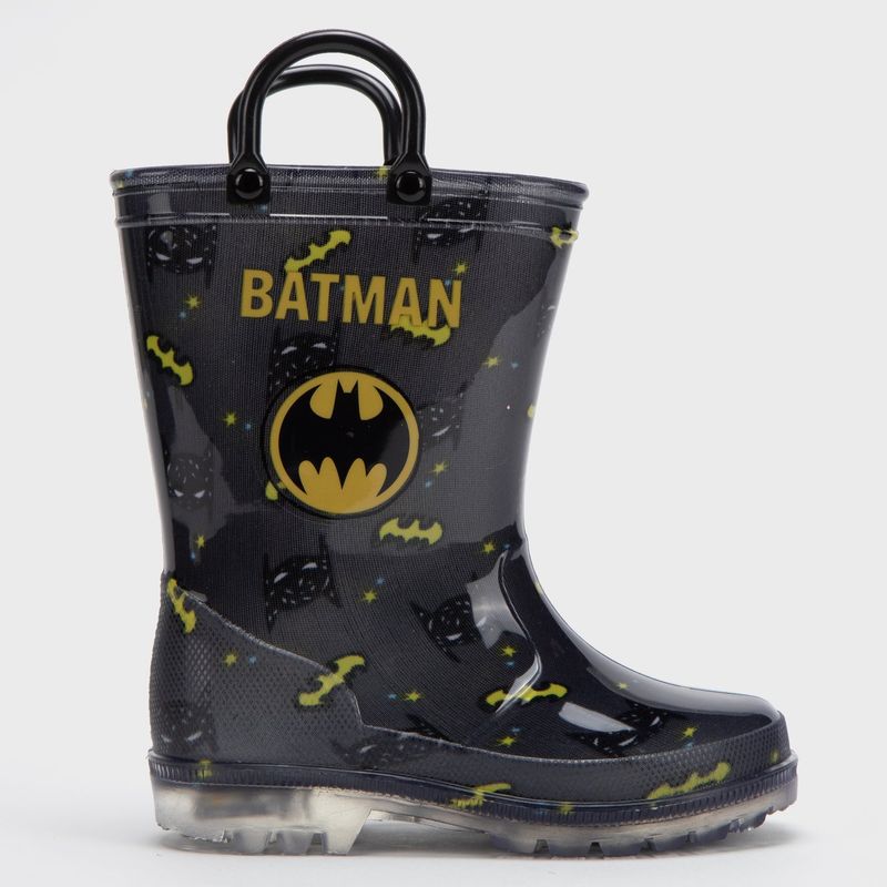 WARNER BROS - Botas de agua con luces L Rain I BT Batman Warner Niño Negras   