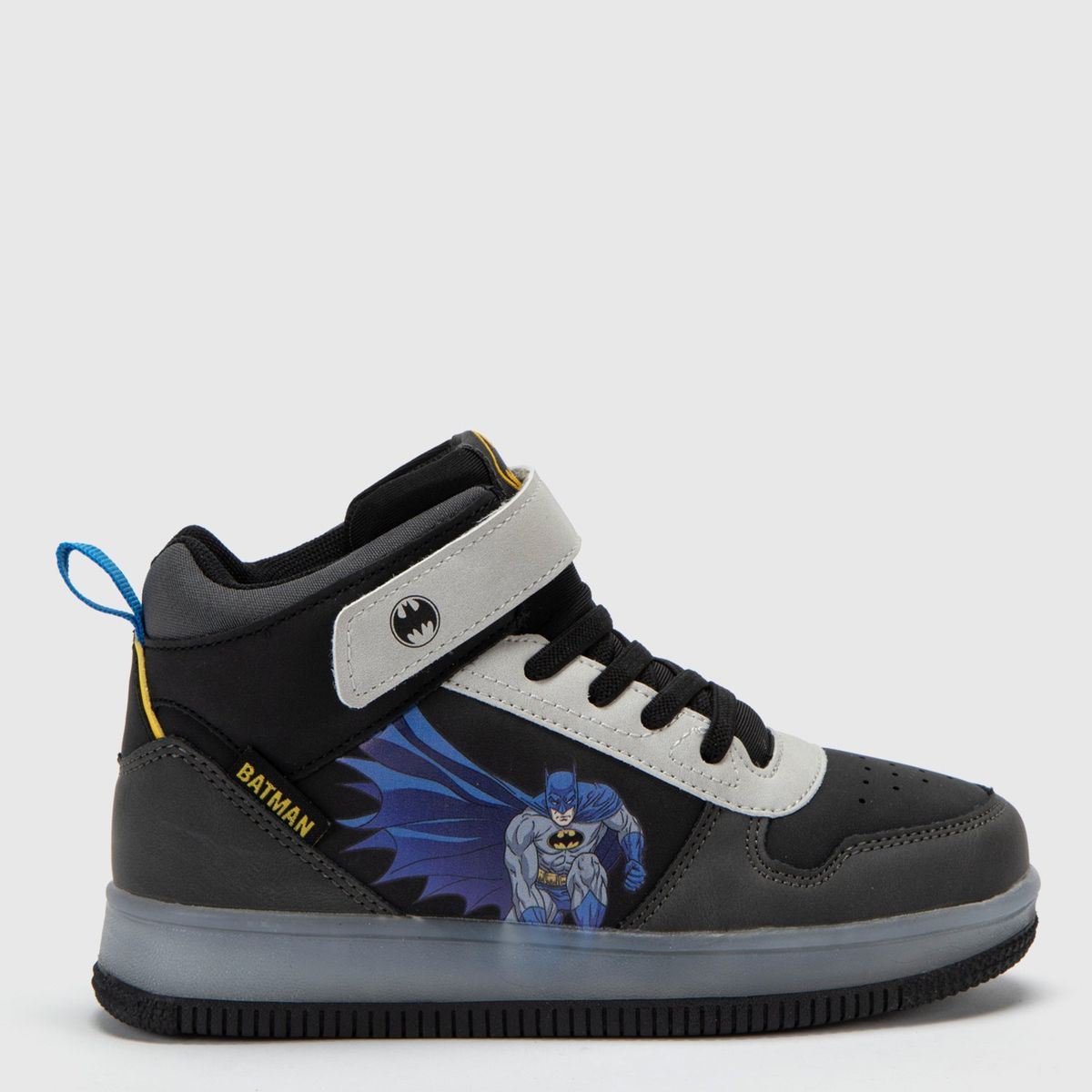 WARNER BROS - Tenis con luces L Tall K Bt Batman Warner Niño con Velcro color Negro