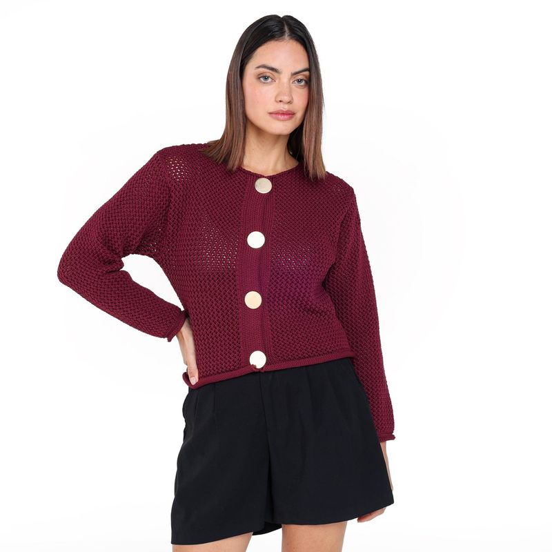 BASEMENT - Cardigan Mujer Tejido Basement