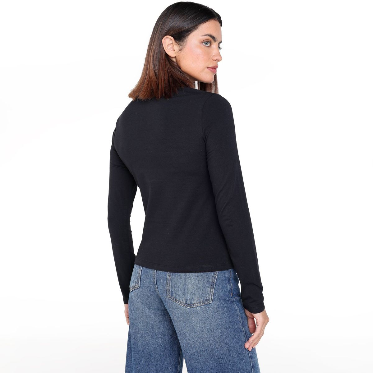 BASEMENT - Blusa Mujer Manga larga de Algodón Basement