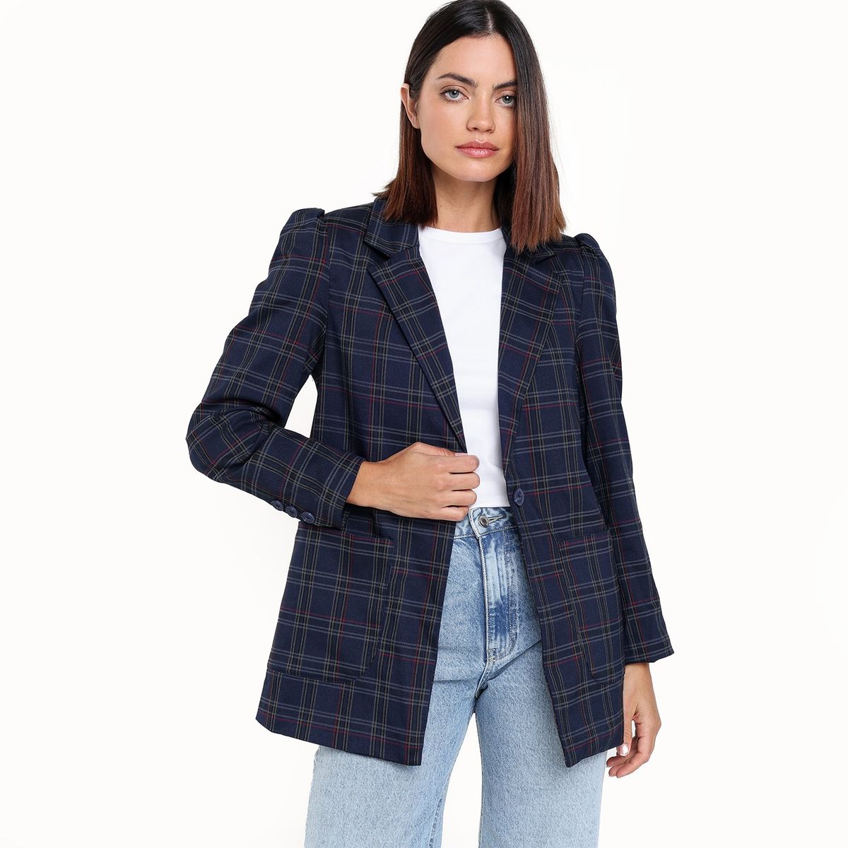 BASEMENT - Blazer Mujer de Cuadros Basement