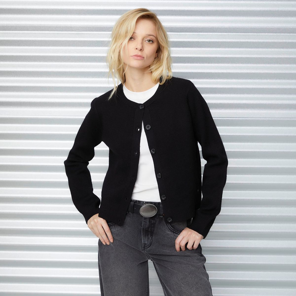 DENIMLAB - Cardigan Mujer con Estampado Denimlab