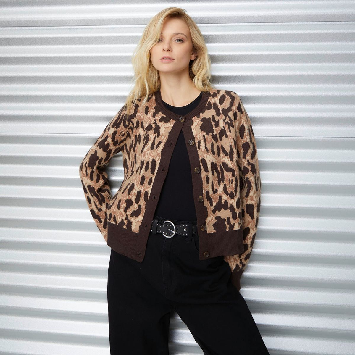 DENIMLAB - Cardigan Mujer con Estampado Denimlab