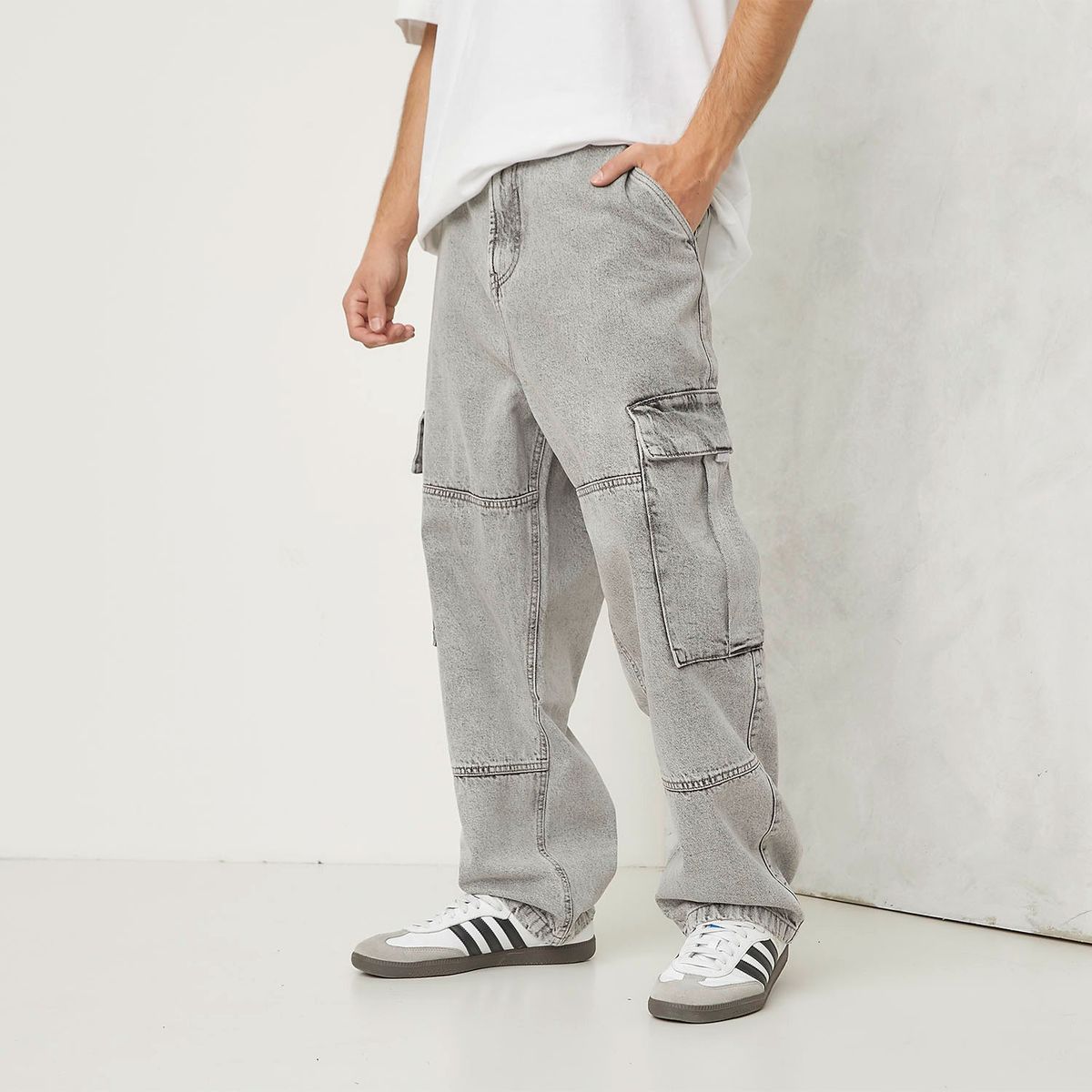 BEARCLIFF - Jean Cargo Hombre de Algodón Bearcliff