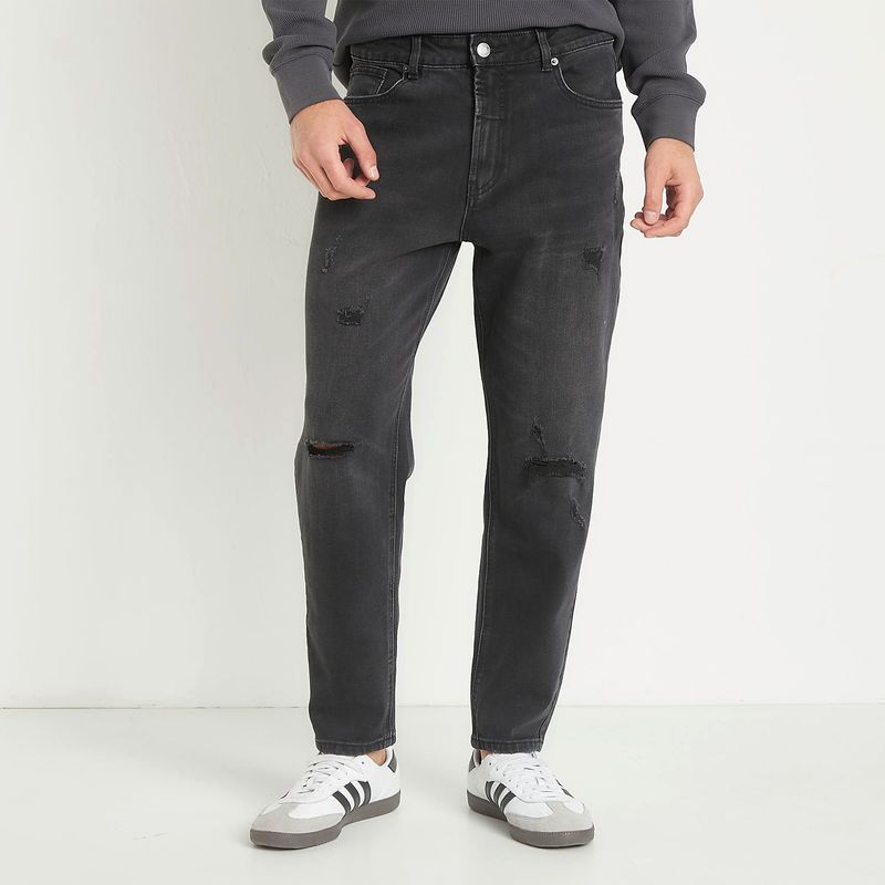 BASEMENT - Jean 5 Bolsillos Hombre Slim de Algodón Basement