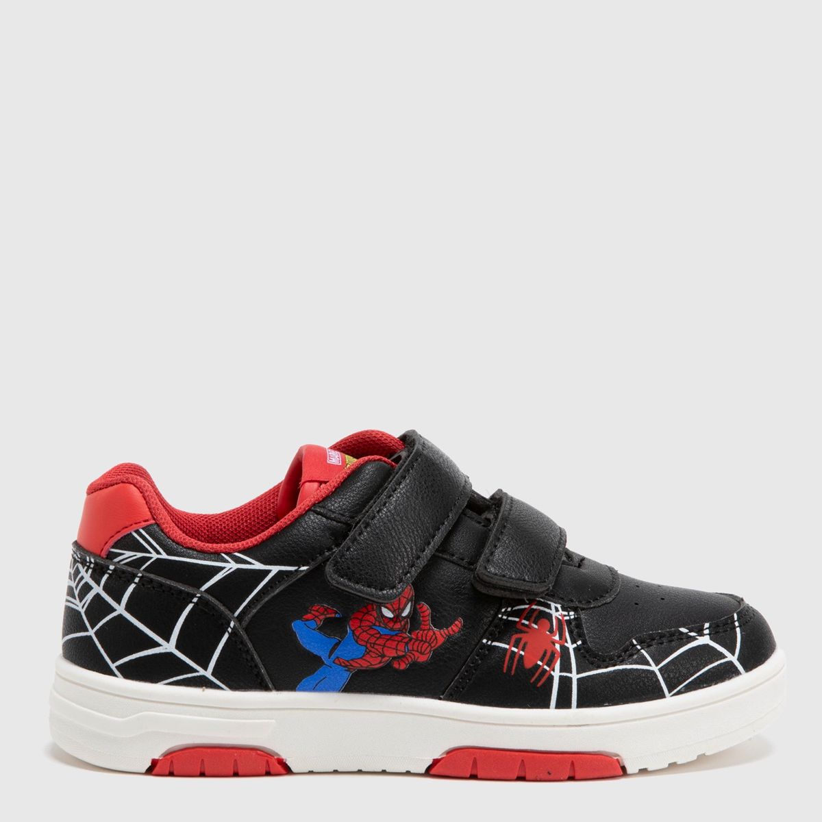MARVEL - Tenis L Mood K Ne Spider-Man Marvel Niño con Velcro color Negro