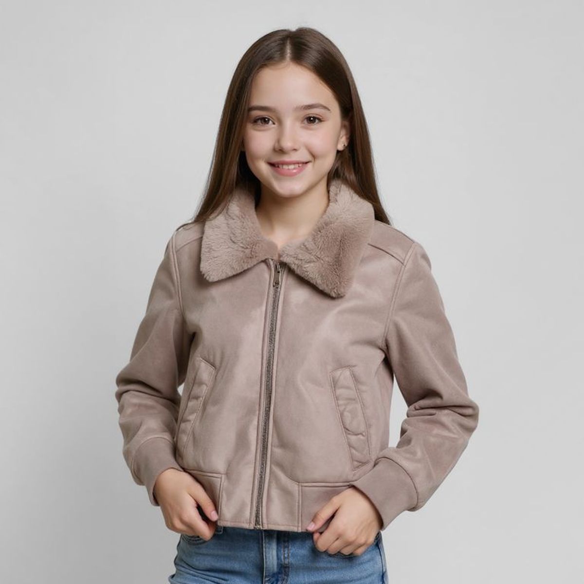 ELV - Chaqueta Niña Con cuello Elv