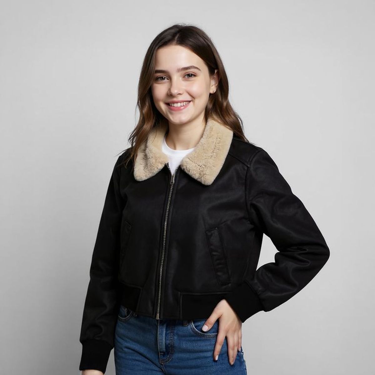 ELV - Chaqueta Niña Con cuello Elv