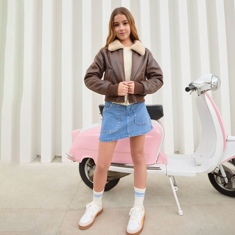ELV - Chaqueta Niña Con cuello Elv