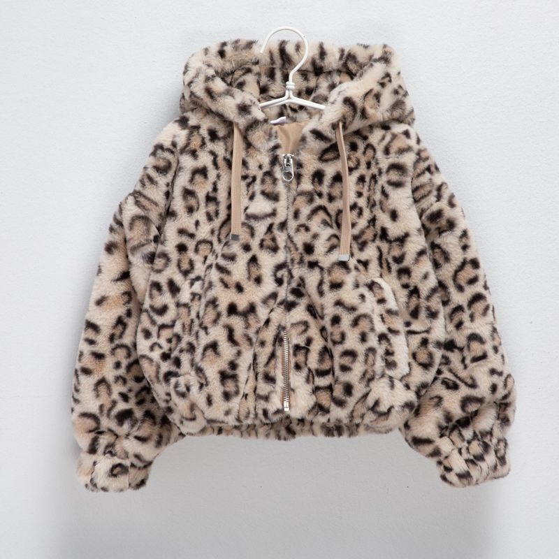 YAMP - Chaqueta Niña  Efecto pelo Con capucha Yamp