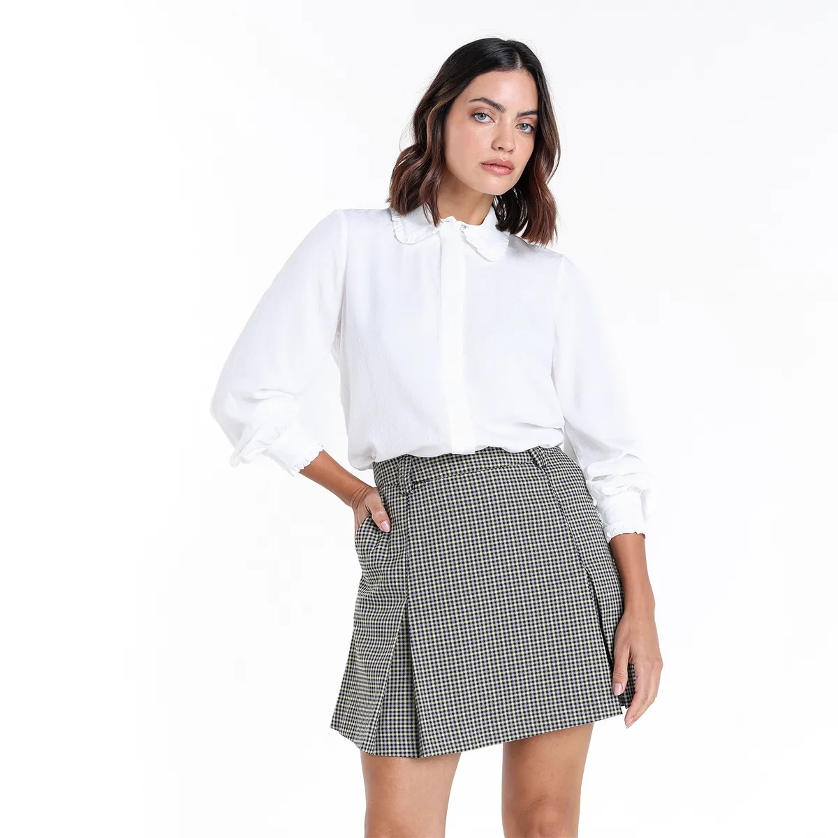 BASEMENT - Falda Mini Mujer de Cuadros Basement