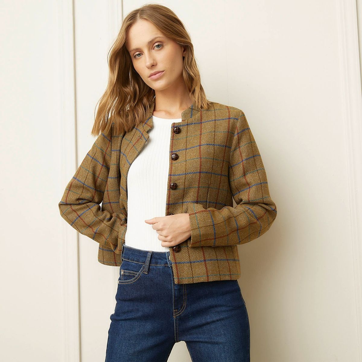 BASEMENT - Chaqueta Mujer de Cuadros Basement