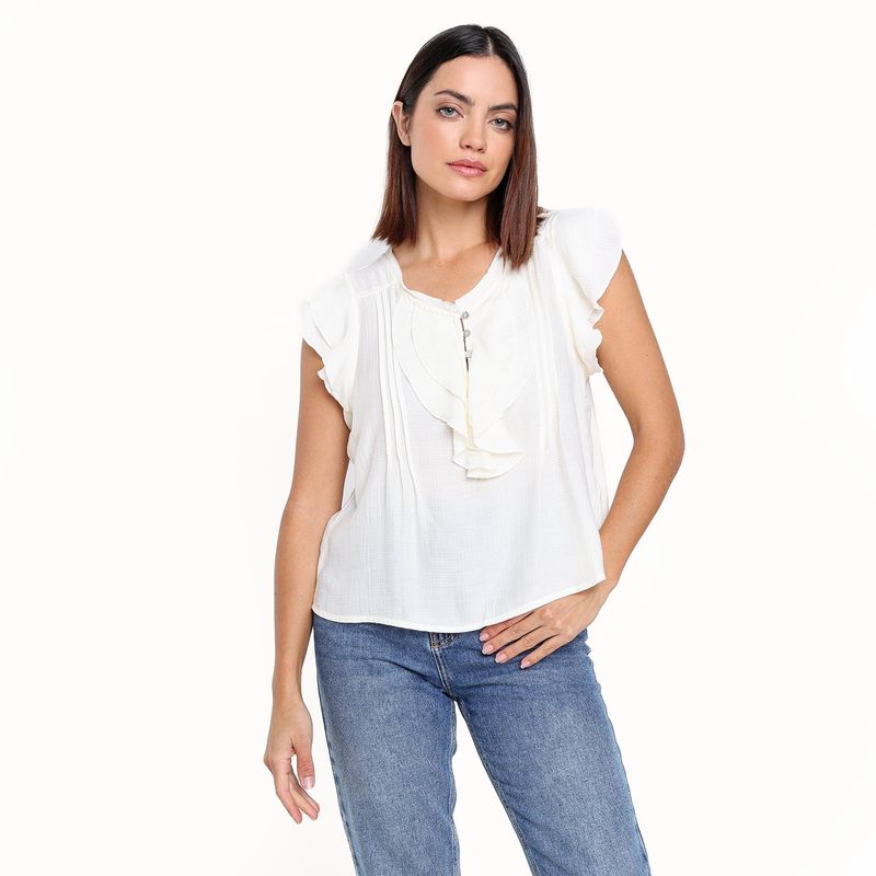 BASEMENT - Blusa Mujer Manga corta Basement