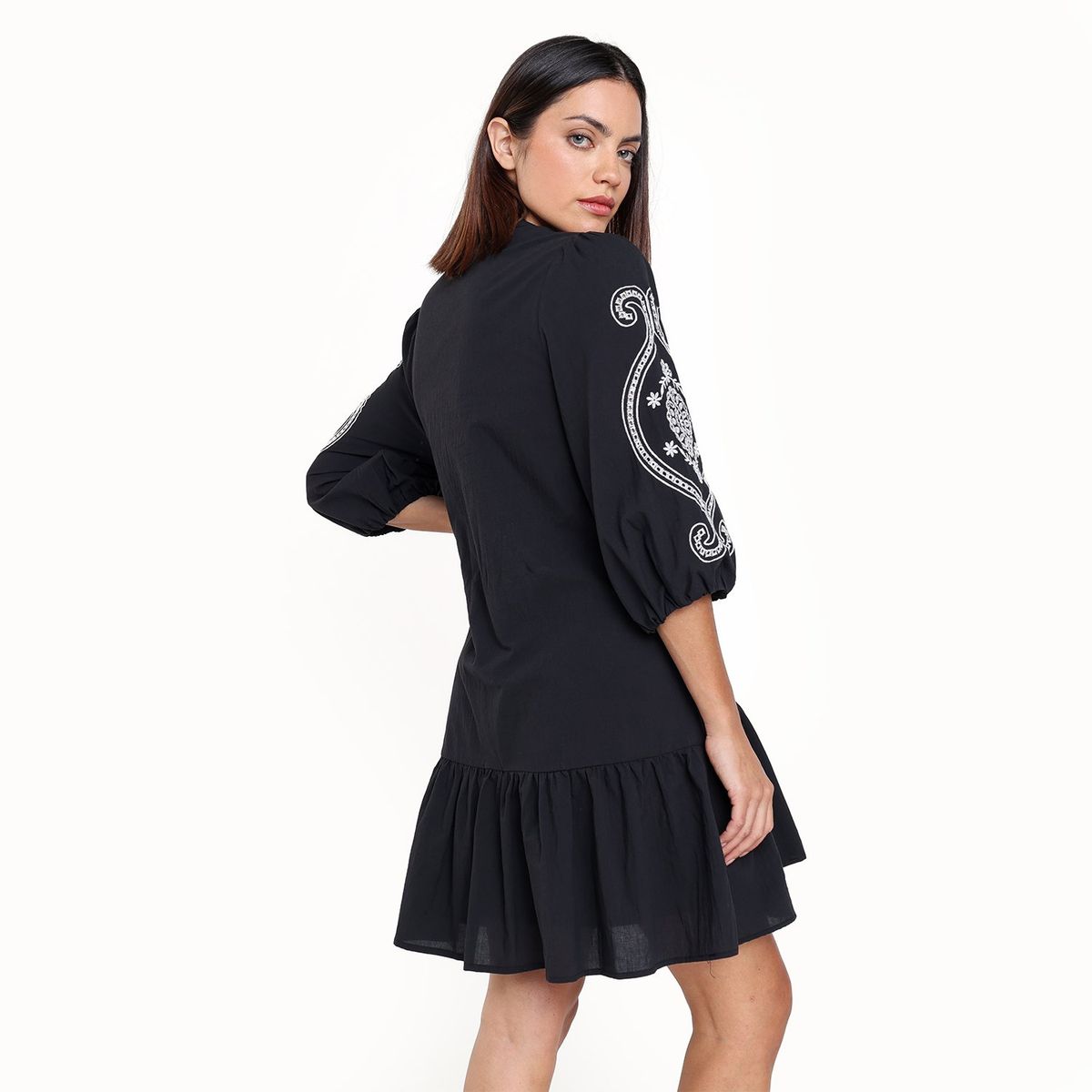 BASEMENT - Vestido Mujer Corto de Algodón Basement