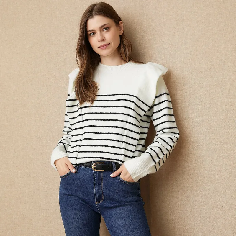 UNIVERSITY CLUB - Saco Mujer de Rayas University Club