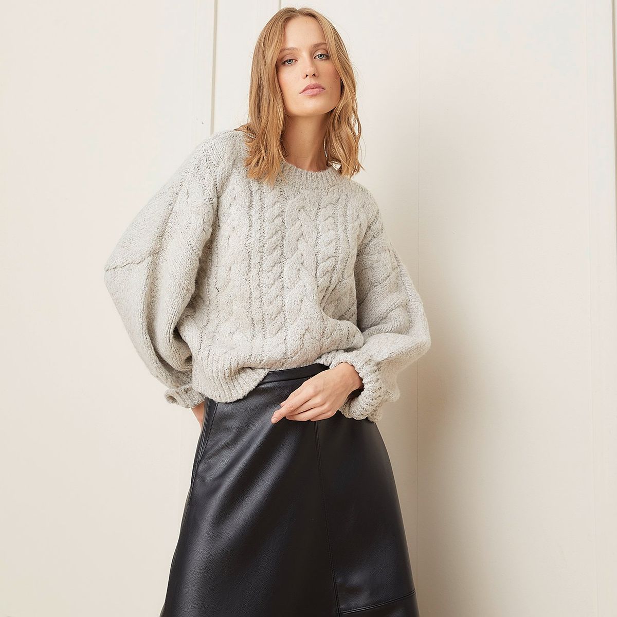 BASEMENT - Saco Mujer Tejido Basement