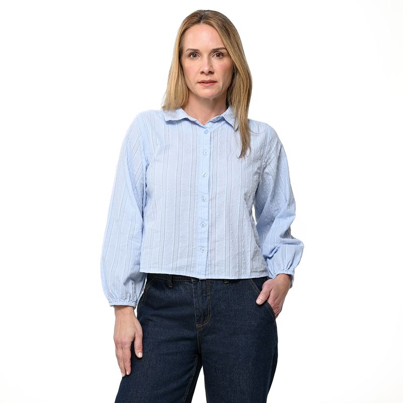 APOLOGY - Camisa Mujer Manga larga de Algodón Apology