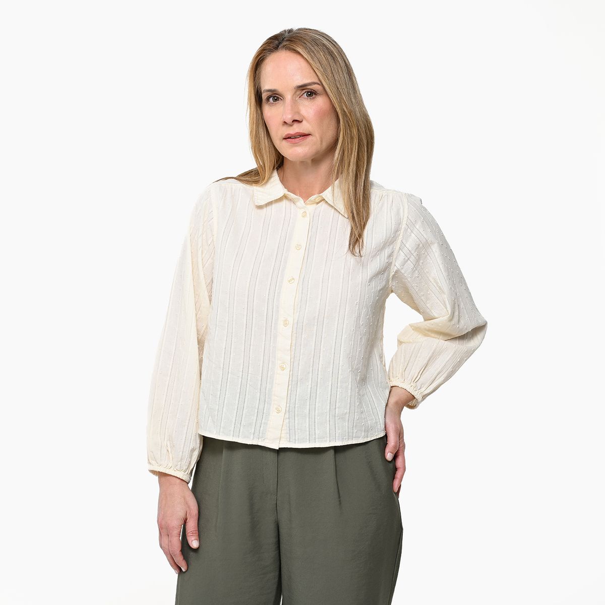 APOLOGY - Camisa Mujer Manga larga de Algodón Apology