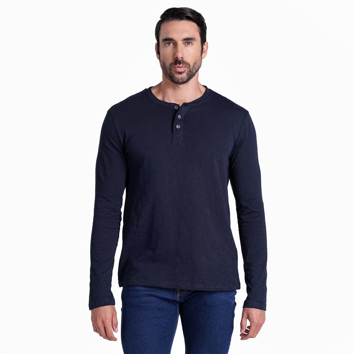 NEWPORT - Camiseta Hombre Manga larga de Algodón Newport