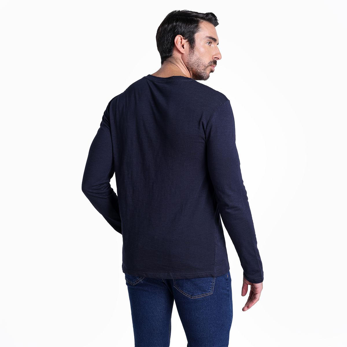 NEWPORT - Camiseta Hombre Manga larga de Algodón Newport