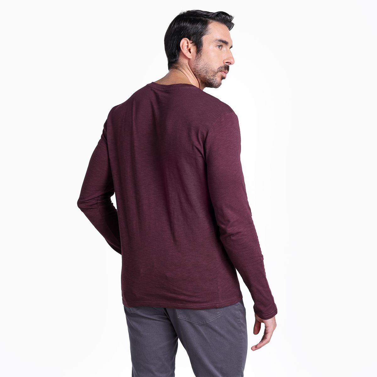 NEWPORT - Camiseta Hombre Manga larga de Algodón Newport