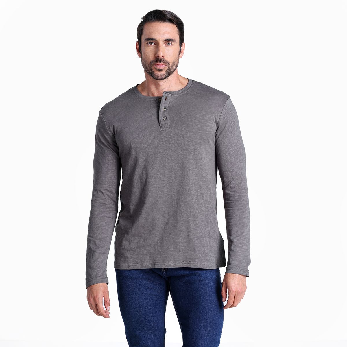 NEWPORT - Camiseta Hombre Manga larga de Algodón Newport