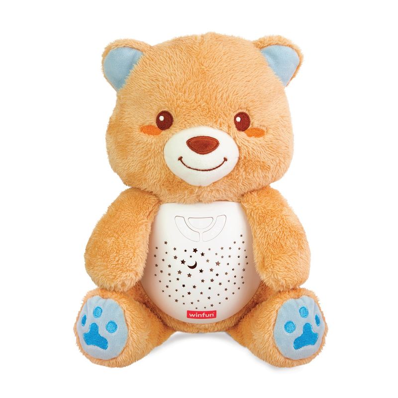 WINFUN - Juguete Para Bebé Didáctico Winfun: Peluche Osito Música Y Sonidos Relajantes