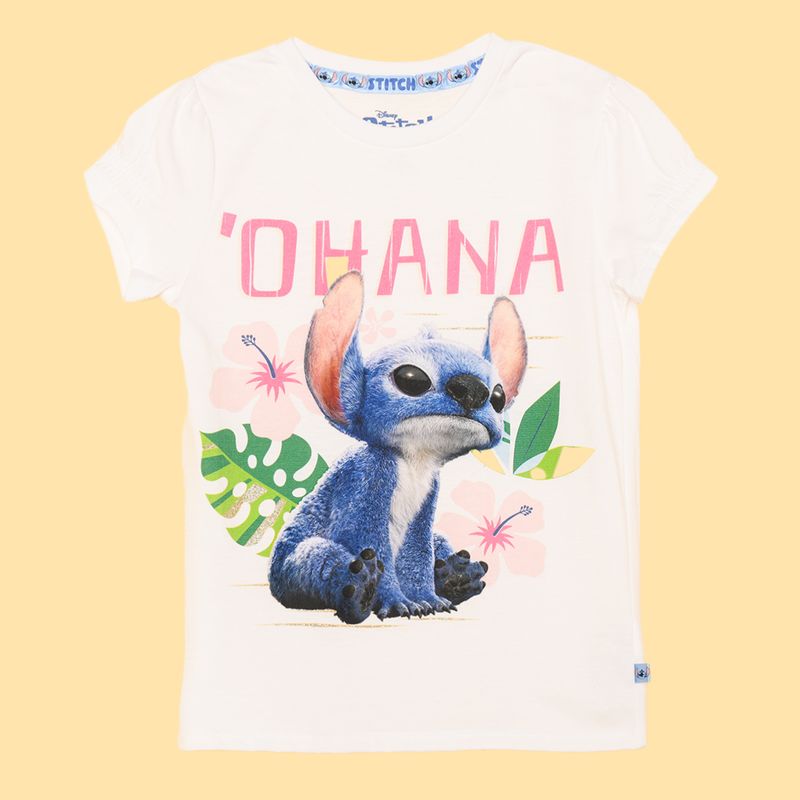 LILO & STITCH - Camiseta Niña con Estampado Manga corta Algodón Lilo & Stitch