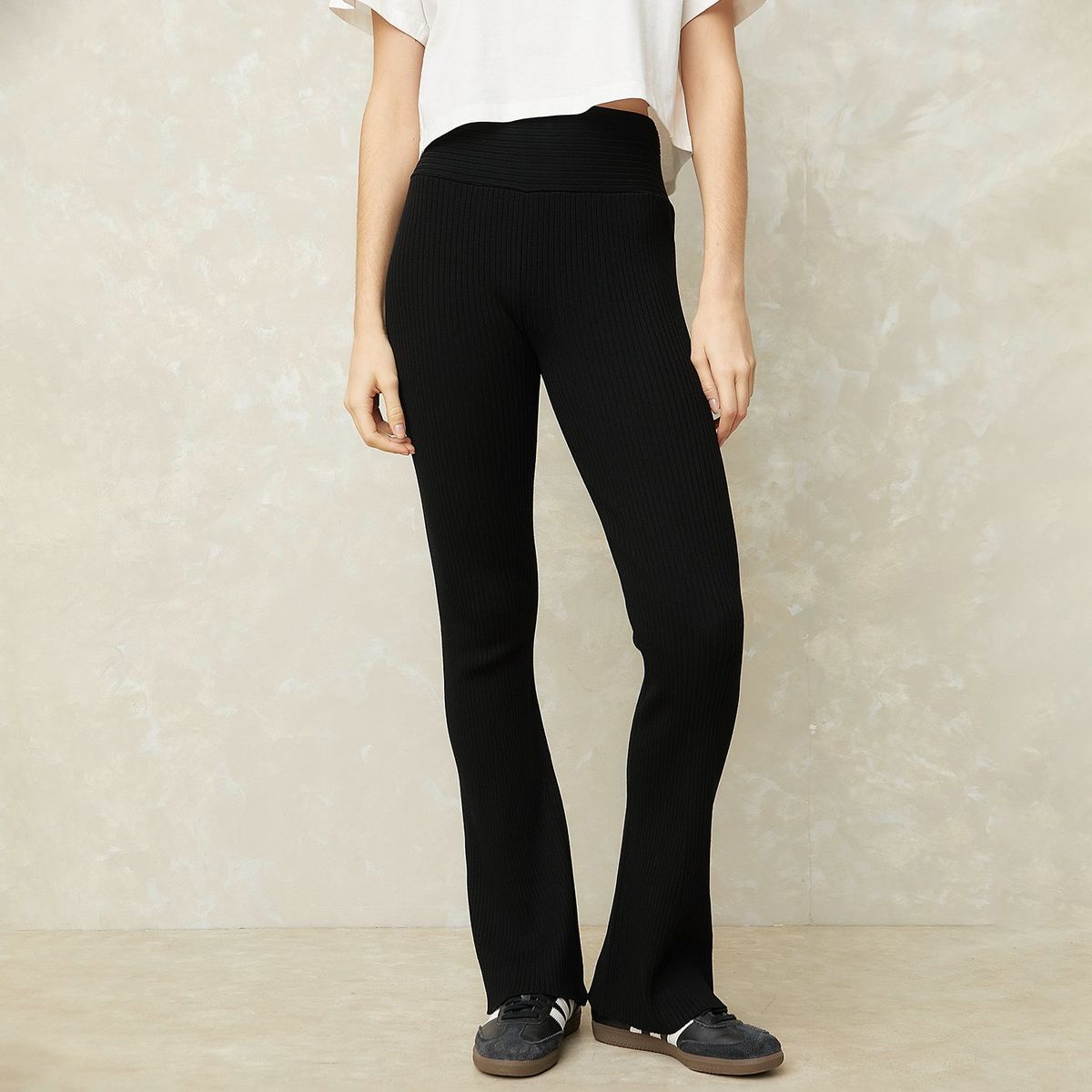 SYBILLA - Pantalón Flare Mujer Tiro alto Sybilla