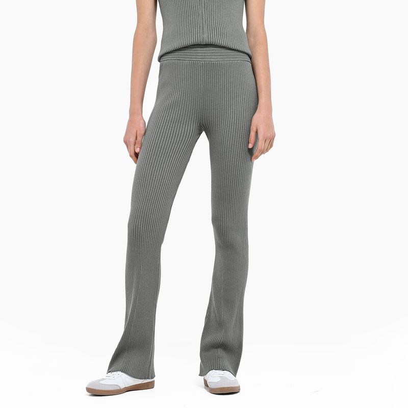 SYBILLA - Pantalón Flare Mujer Tiro alto Sybilla