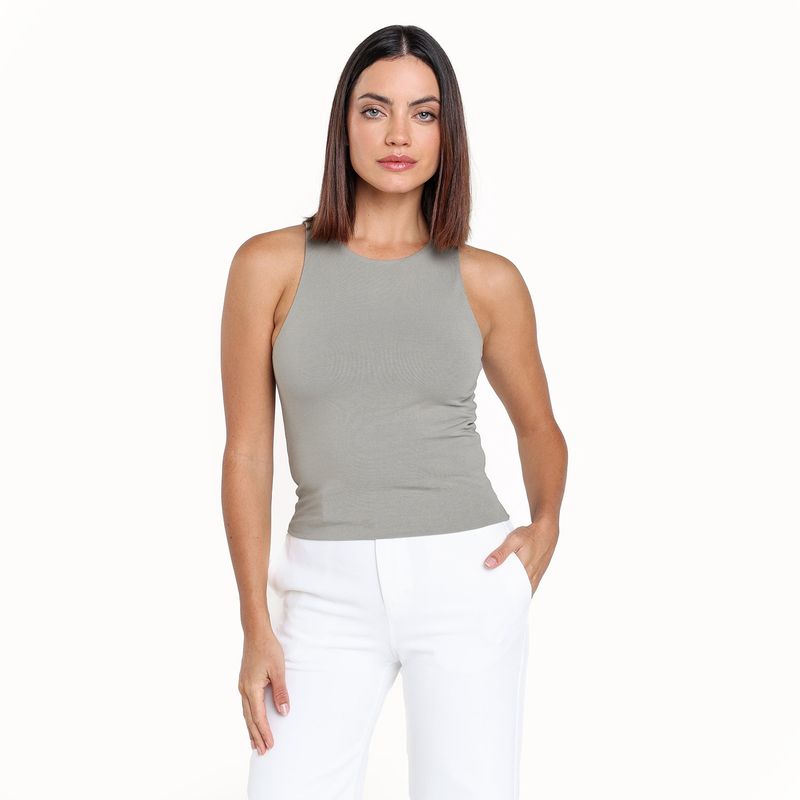 BASEMENT - Blusa Mujer Sin mangas de Algodón Basement