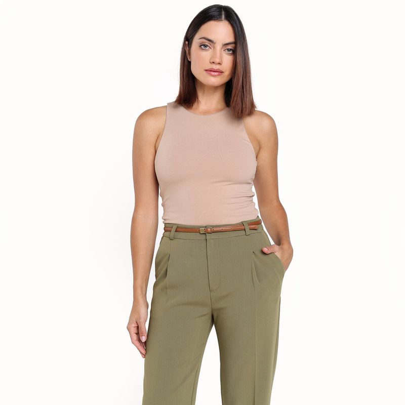 BASEMENT - Blusa Mujer Sin mangas de Algodón Basement