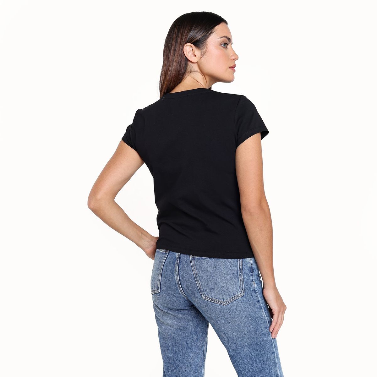 BASEMENT - Camiseta Mujer Manga corta de Algodón Basement