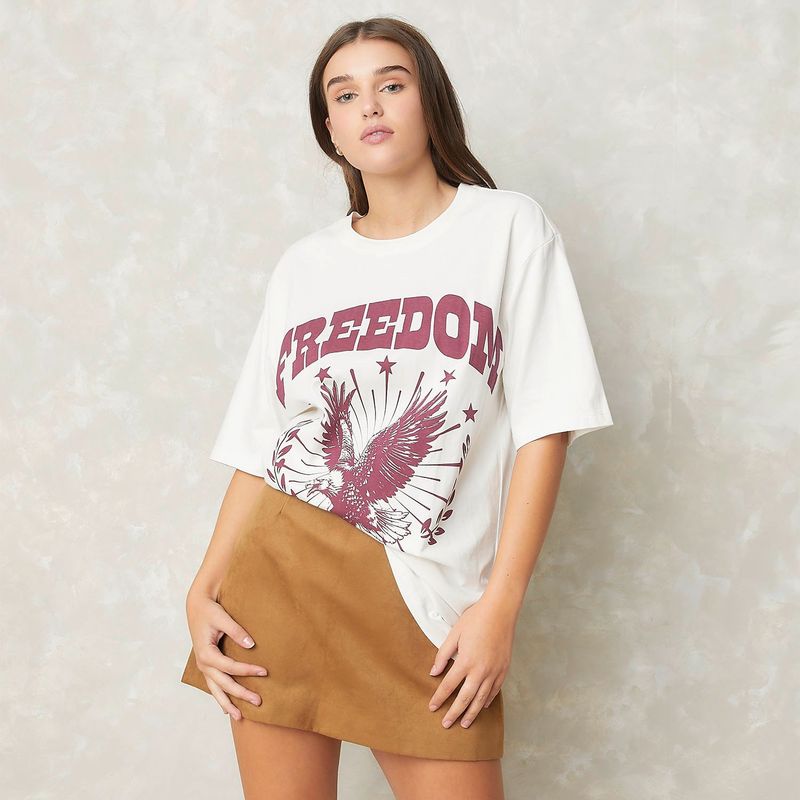SYBILLA - Camiseta Mujer con Estampado Manga corta de Algodón Sybilla
