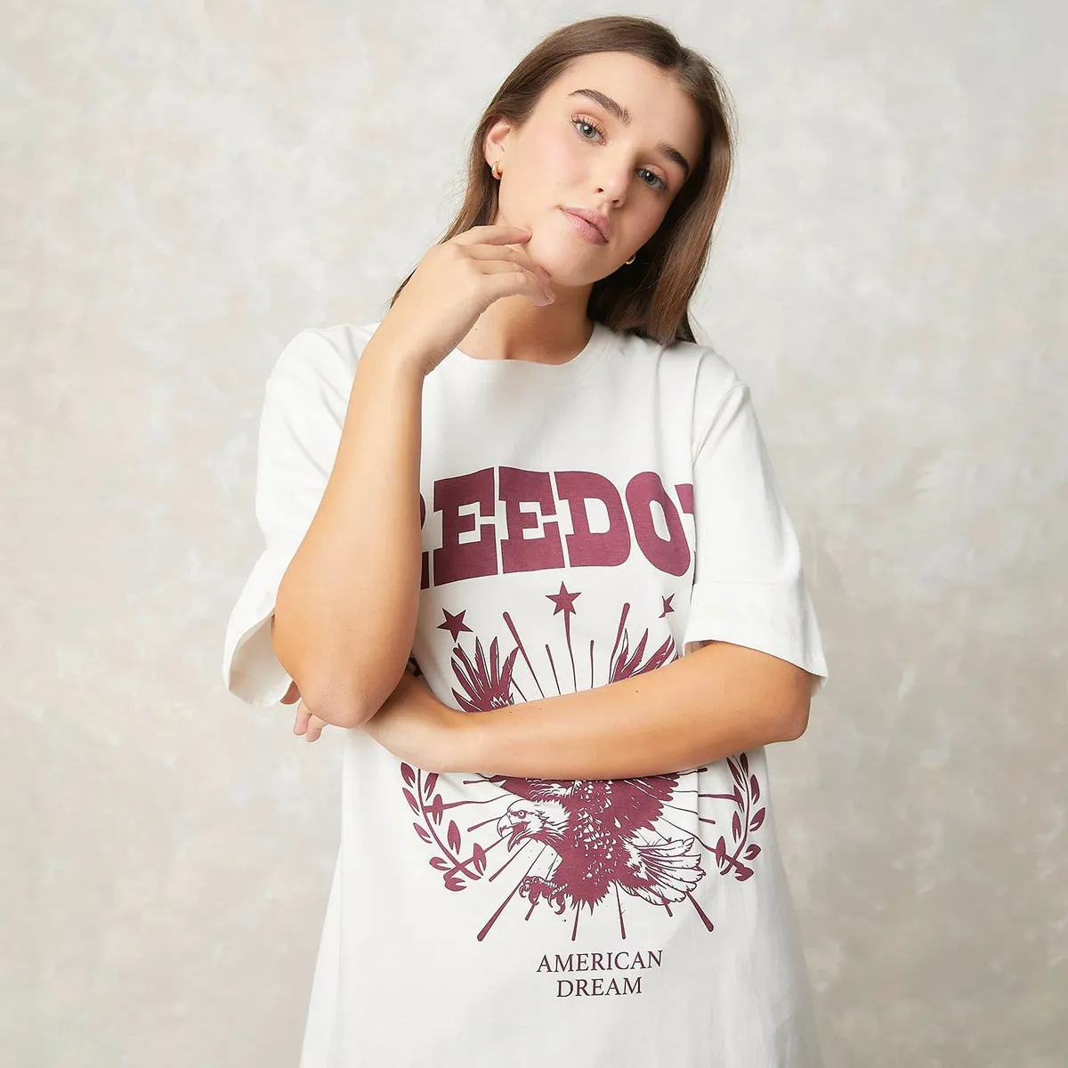 SYBILLA - Camiseta Mujer con Estampado Manga corta de Algodón Sybilla