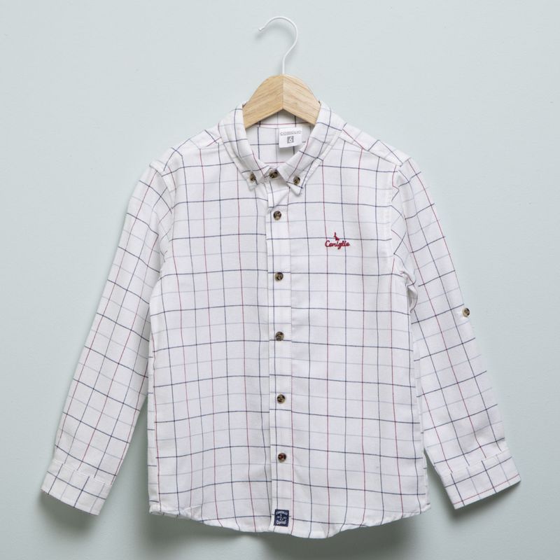 CONIGLIO - Camisa Niño de Cuadros Manga larga Algodón Coniglio