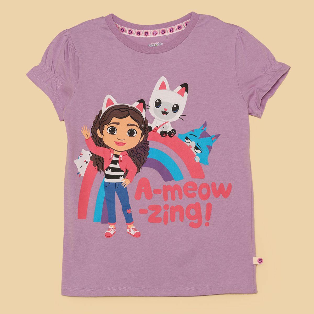 GABBYS DOLLHOUSE - Camiseta Niña con Estampado Manga corta Algodón Gabby'S Doll House