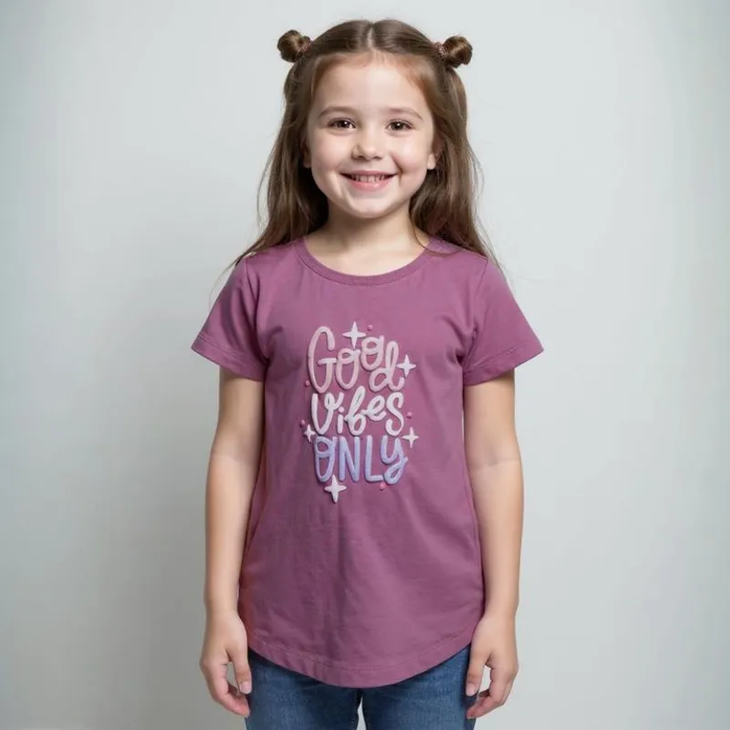 YAMP - Camiseta Niña con Estampado  Manga corta Algodón Yamp