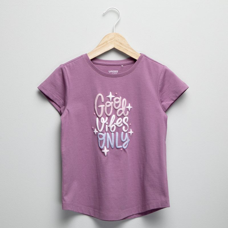 YAMP - Camiseta Niña con Estampado  Manga corta Algodón Yamp