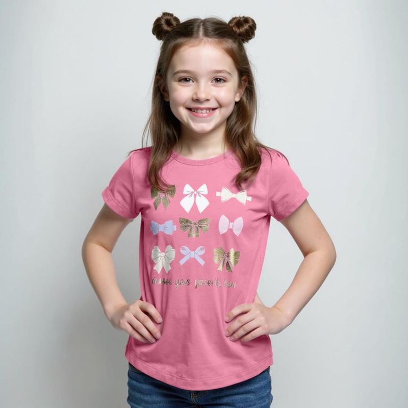 YAMP - Camiseta Niña con Estampado  Manga corta Algodón Yamp