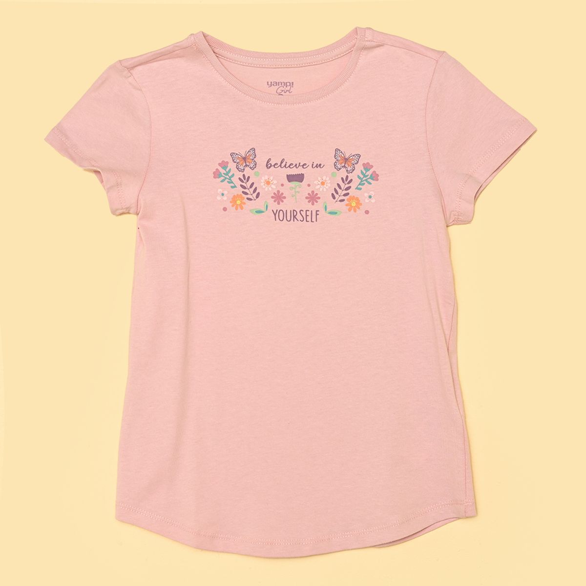 YAMP - Camiseta Niña con Estampado  Manga corta Algodón Yamp