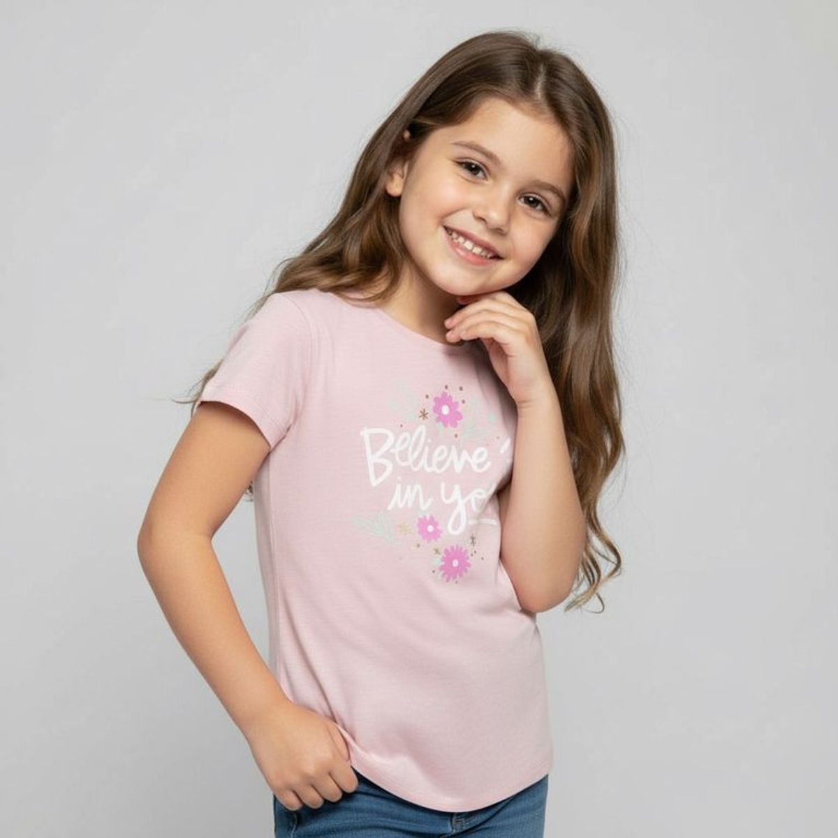 YAMP - Camiseta Niña con Estampado  Manga corta Algodón Yamp
