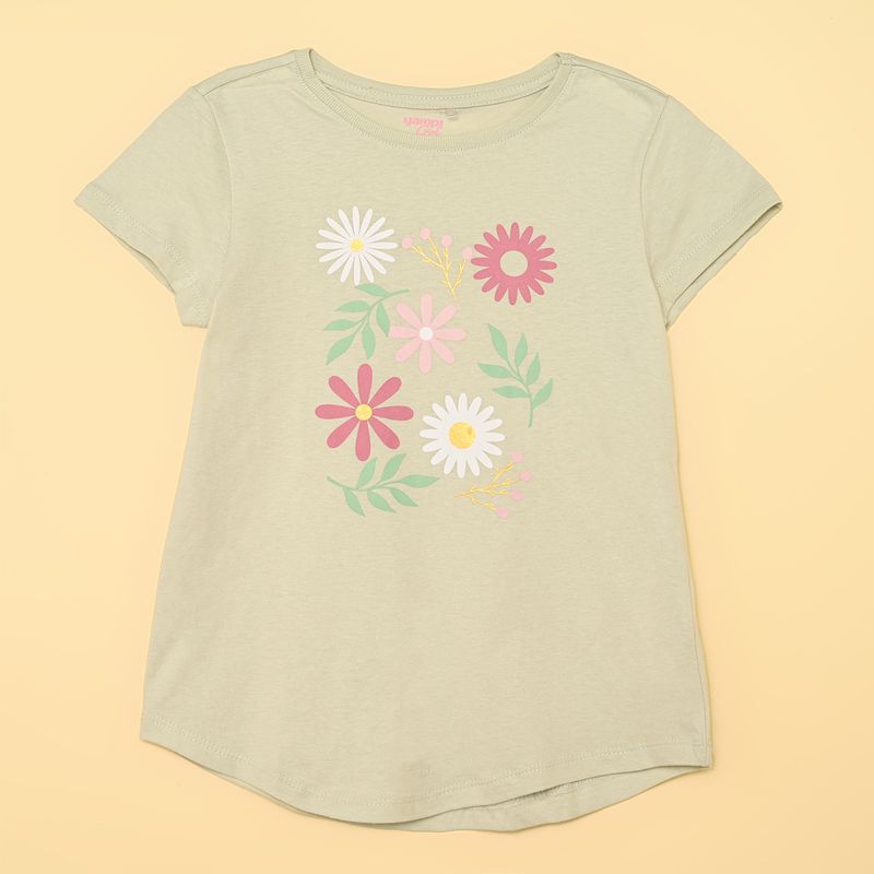 YAMP - Camiseta Niña con Estampado  Manga corta Algodón Yamp