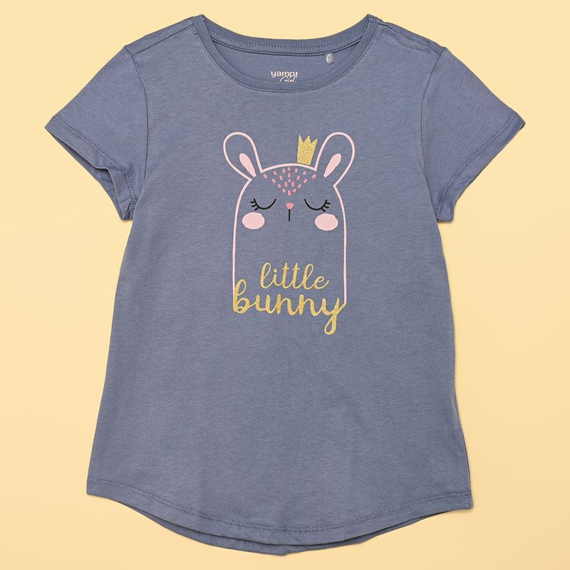 YAMP - Camiseta Niña con Estampado  Manga corta Algodón Yamp