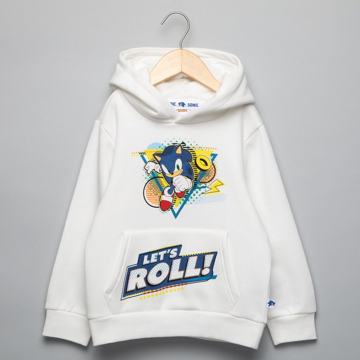  - Saco Niño  con Estampado Con capucha  Algodón Sonic